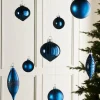 WeRChristmas Navy Blue Glass Baubles, 20 Pack^ Glass Baubles
