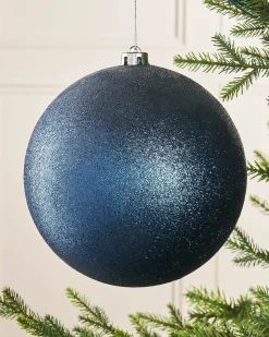 WeRChristmas Navy Blue Large Glitter Shatterproof Bauble, 20 Cm^ Oversized Baubles|Shatterproof Baubles