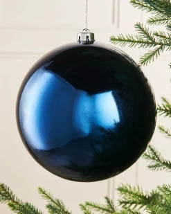WeRChristmas Navy Blue Large Gloss Shatterproof Bauble, 20 Cm^ Oversized Baubles|Shatterproof Baubles
