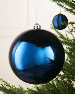 WeRChristmas Navy Blue Large Gloss Shatterproof Bauble, 20 Cm^ Oversized Baubles|Shatterproof Baubles