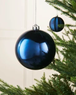 WeRChristmas Navy Blue Large Gloss Shatterproof Bauble, 15 Cm^ Oversized Baubles|Shatterproof Baubles