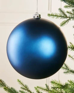 WeRChristmas Navy Blue Large Matt Shatterproof Bauble, 20 Cm^ Oversized Baubles|Shatterproof Baubles
