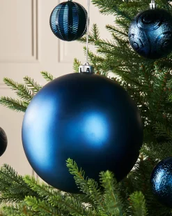 WeRChristmas Navy Blue Large Matt Shatterproof Bauble, 20 Cm^ Oversized Baubles|Shatterproof Baubles