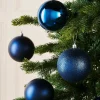 WeRChristmas Navy Blue Shatterproof Baubles, 9 Pack, 10 Cm^ Oversized Baubles|Shatterproof Baubles