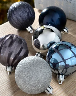 WeRChristmas Navy Shatterproof Baubles, 48 Pack, 6 Cm^ Shatterproof Baubles
