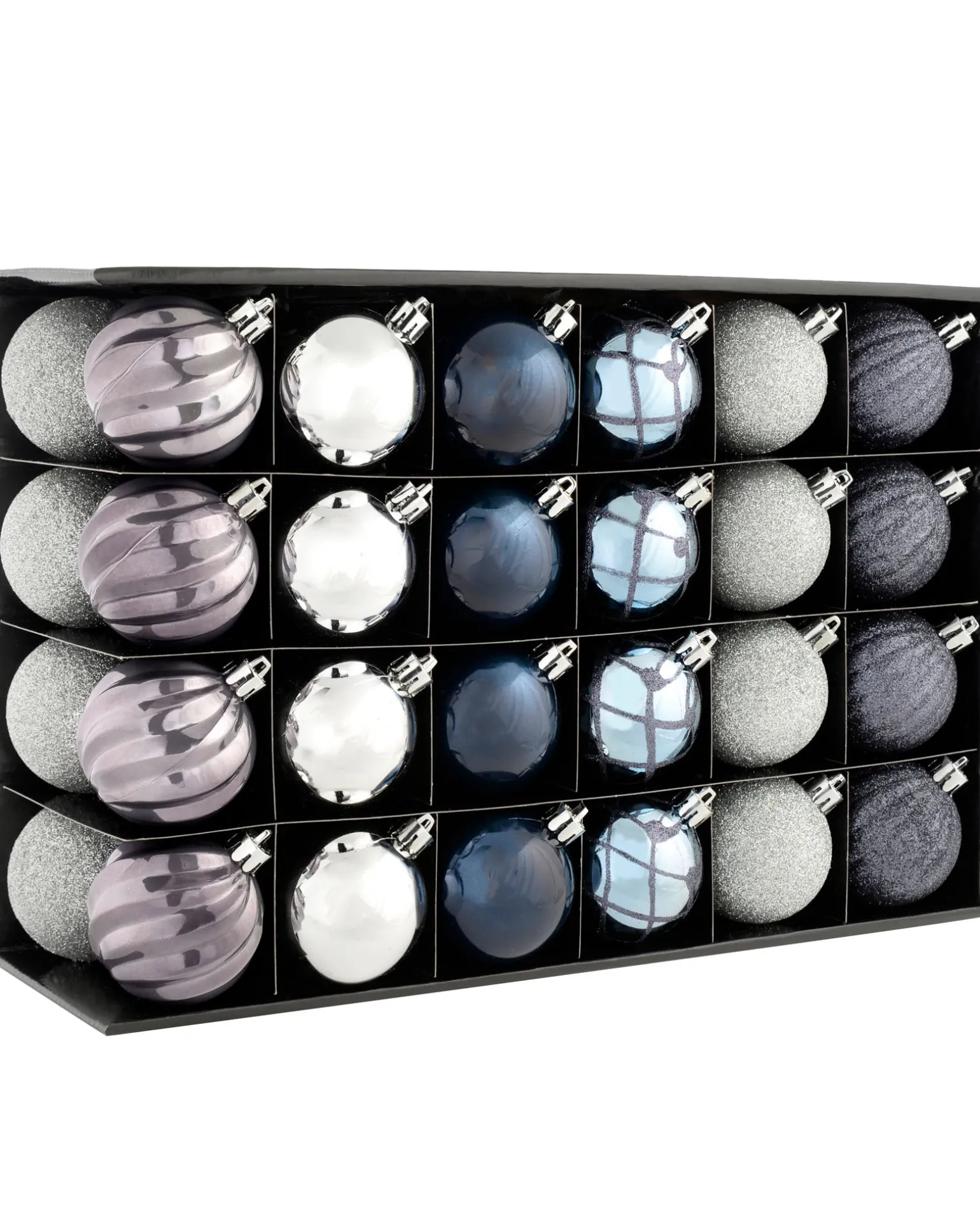 WeRChristmas Navy Shatterproof Baubles, 48 Pack, 6 Cm^ Shatterproof Baubles