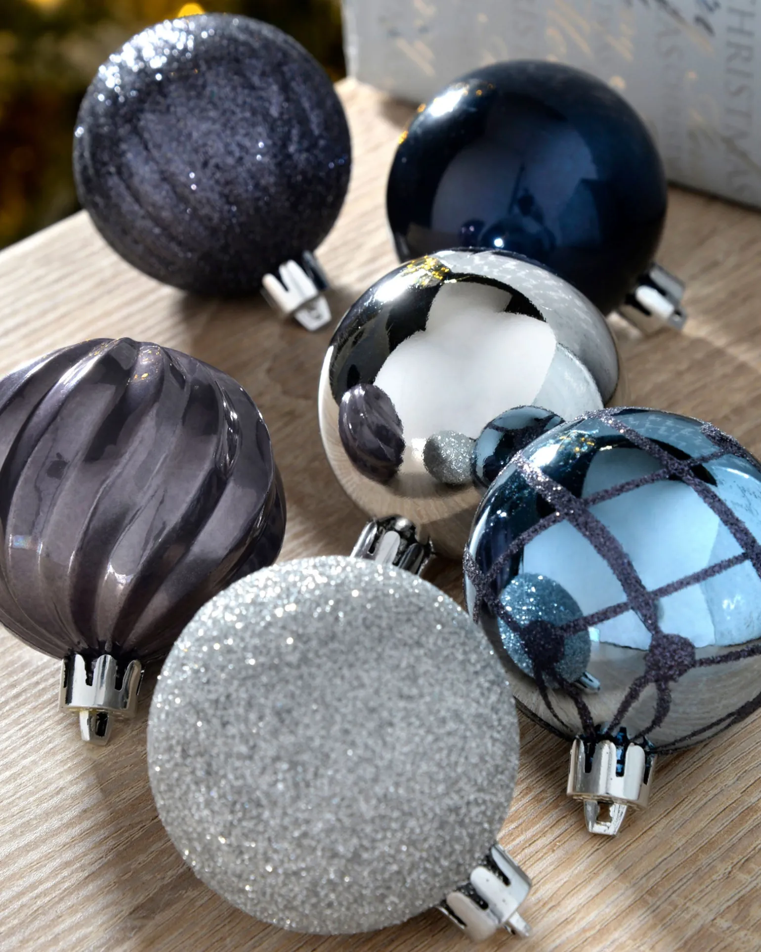 WeRChristmas Navy Shatterproof Baubles, 48 Pack, 6 Cm^ Shatterproof Baubles