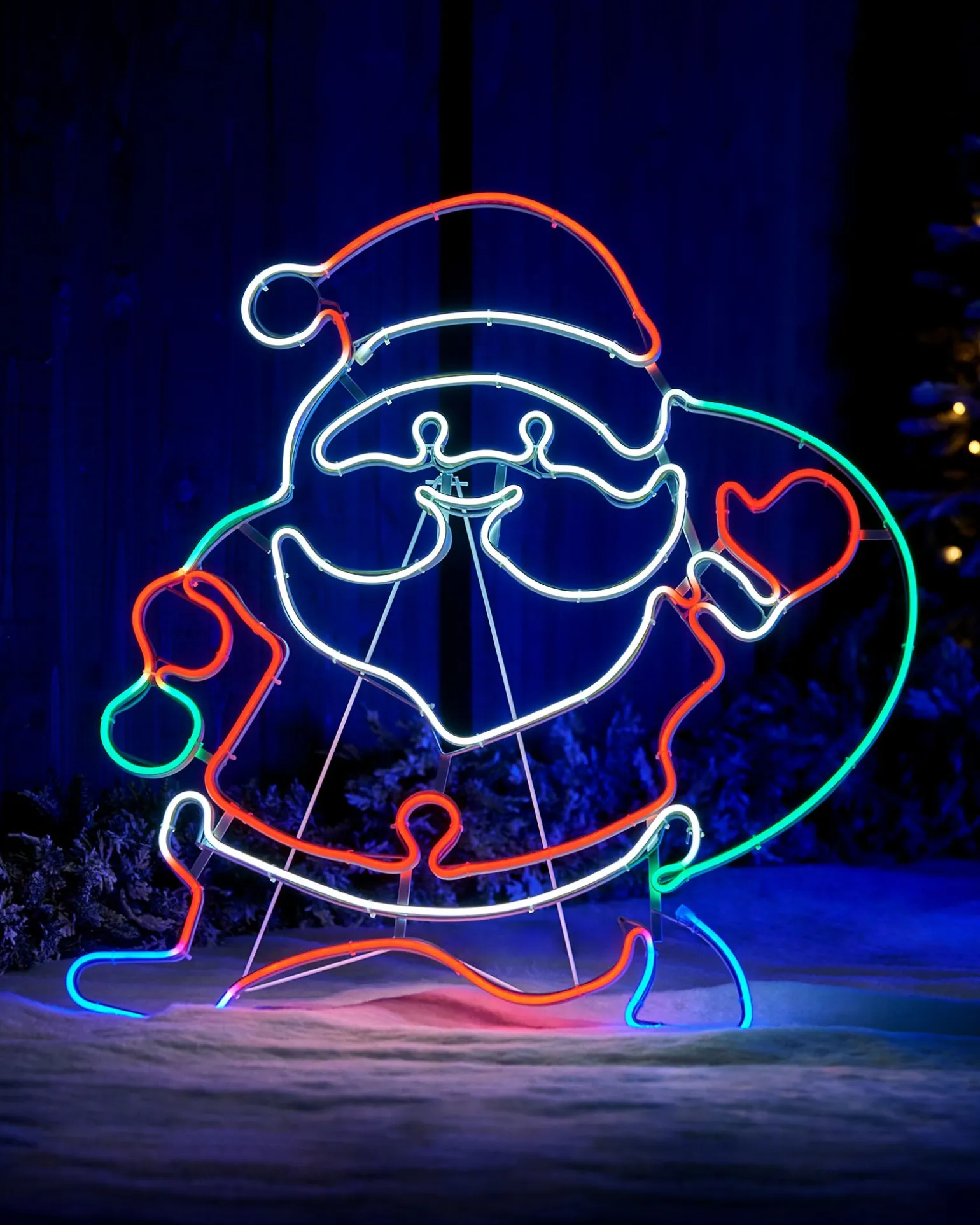WeRChristmas Neon Santa Rope Light Silhouette, 71 Cm^ Christmas Characters