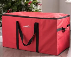 WeRChristmas Ornament And Decorations Storage Box, Red, 38 Cm^ Storage Bags|Storage Bags