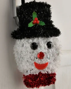 WeRChristmas Pack Of 3 Hanging Tinsel Snowman Decorations, 16 Cm^ Figurines