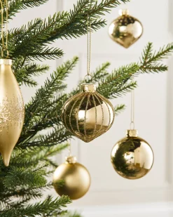 WeRChristmas Pale Gold Glass Baubles, 20 Pack^ Glass Baubles