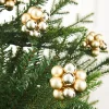 WeRChristmas Pale Gold Glass Berry Cluster Baubles, 10 Pack^ Glass Baubles