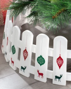 WeRChristmas Picket Fence Tree Collar, 68 Cm^ Skirts & Collars