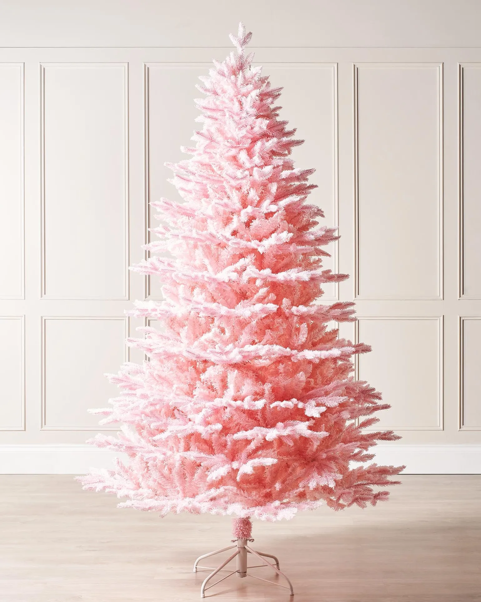 WeRChristmas Pink Sugar Snow Flocked Christmas Tree, 7 Ft^ Unlit Christmas Trees