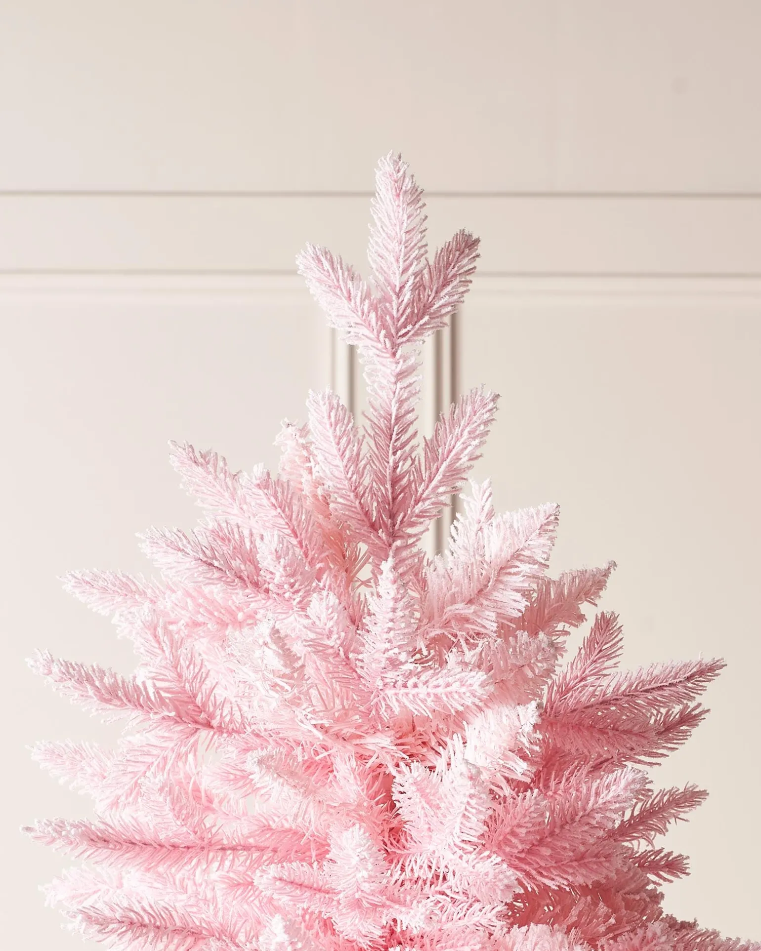 WeRChristmas Pink Sugar Snow Flocked Christmas Tree, 7 Ft^ Unlit Christmas Trees