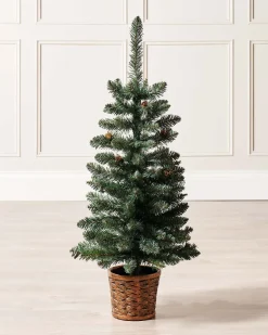 WeRChristmas Potted Craford Blue Pine Decorated Christmas Tree, 3 Ft^ Budget Christmas Trees|Potted Christmas Trees