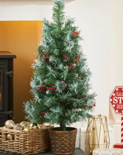 WeRChristmas Potted Scandinavian Blue Spruce Christmas Tree, 3 Ft^ Budget Christmas Trees|Potted Christmas Trees