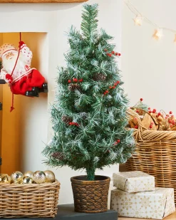 WeRChristmas Potted Scandinavian Blue Spruce Christmas Tree, 3 Ft^ Budget Christmas Trees|Potted Christmas Trees