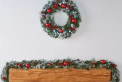 WeRChristmas Pre-Decorated Frosted Garland, 6 Ft^ Decorated Garlands