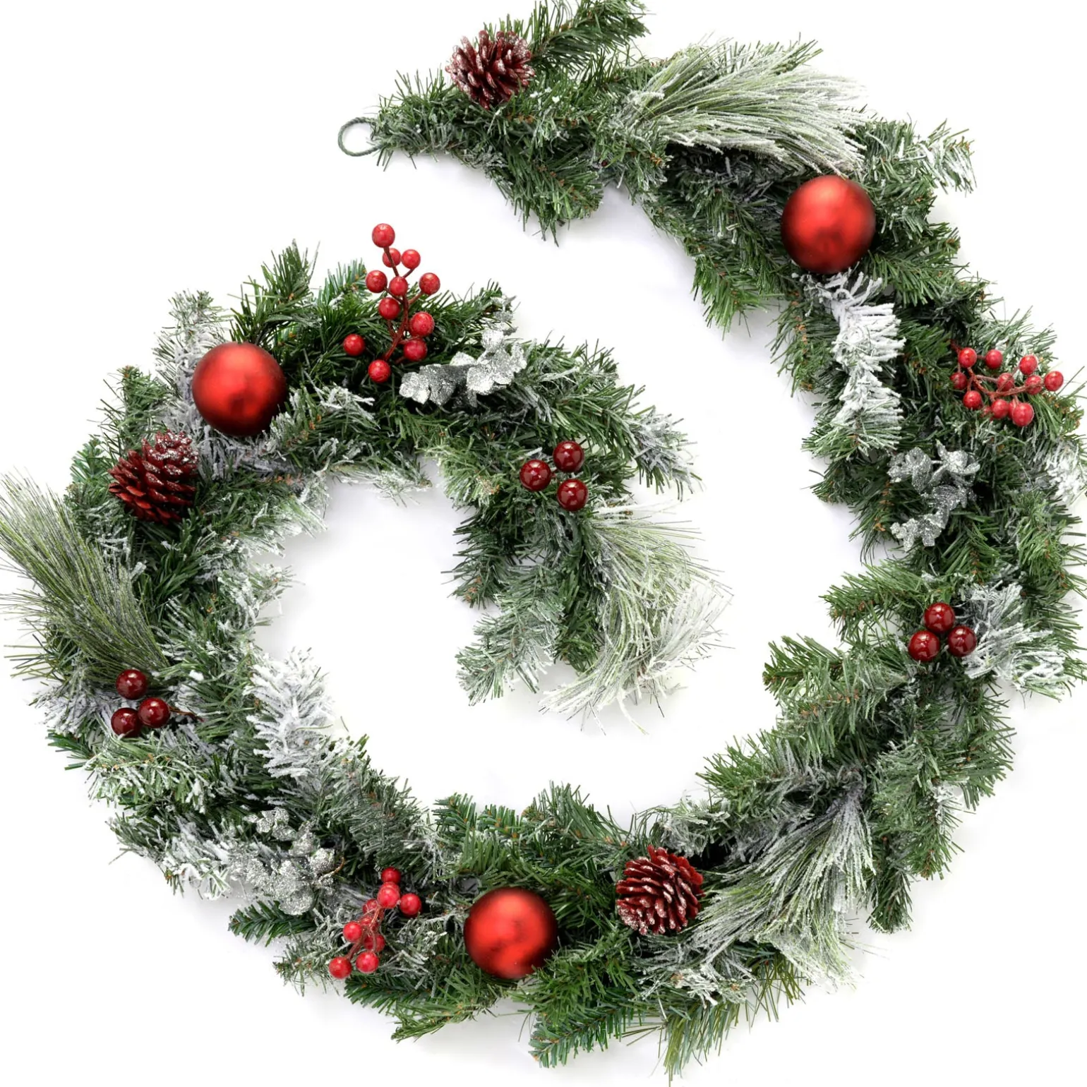 WeRChristmas Pre-Decorated Frosted Garland, 6 Ft^ Decorated Garlands