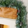 WeRChristmas Pre-Decorated Frosted Scandinavian Blue Spruce Garland, 9 Ft^ Snow Flocked Garlands|Decorated Garlands