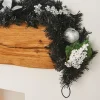 WeRChristmas Pre-Decorated Garland, Black/Silver, 6 Ft^ Decorated Garlands