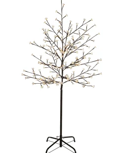 WeRChristmas Pre-Lit 200 LED Cherry Blossom Twig Tree, White, 5 Ft^ Tree Silhouettes