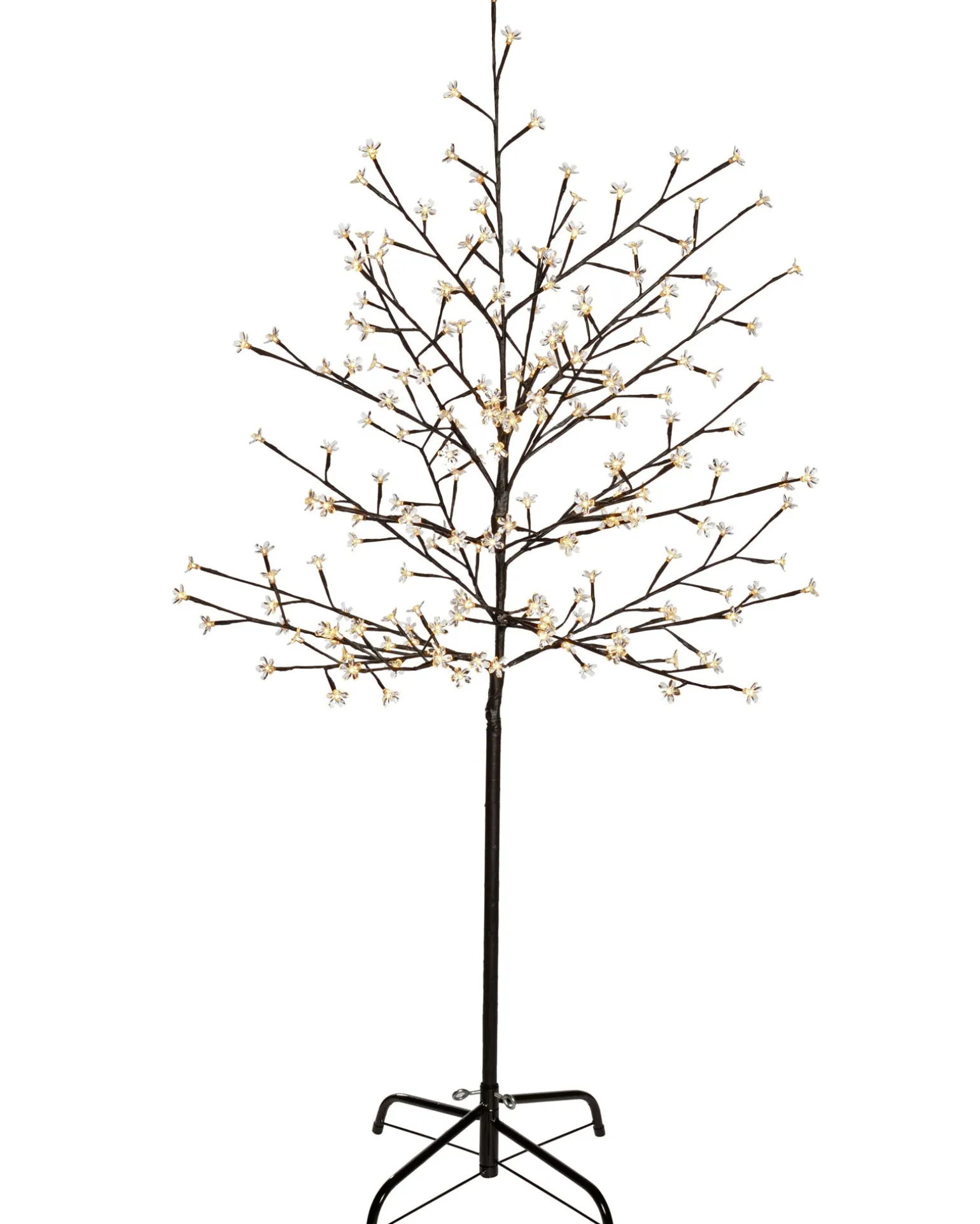 WeRChristmas Pre-Lit 200 LED Cherry Blossom Twig Tree, White, 5 Ft^ Tree Silhouettes