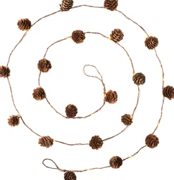 WeRChristmas Pre-Lit 20 LED Pinecone Light String Garland, 6 Ft^ Fairy Lights|Decorated Garlands