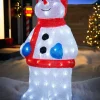 WeRChristmas Pre-Lit Acrylic Snowman, 59 Cm^ Christmas Characters