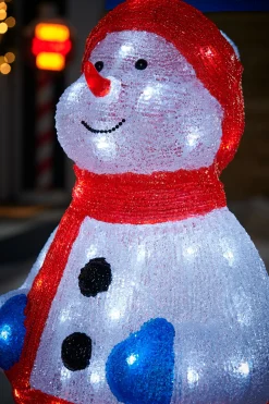 WeRChristmas Pre-Lit Acrylic Snowman, 59 Cm^ Christmas Characters