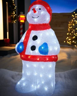 WeRChristmas Pre-Lit Acrylic Snowman, 59 Cm^ Christmas Characters