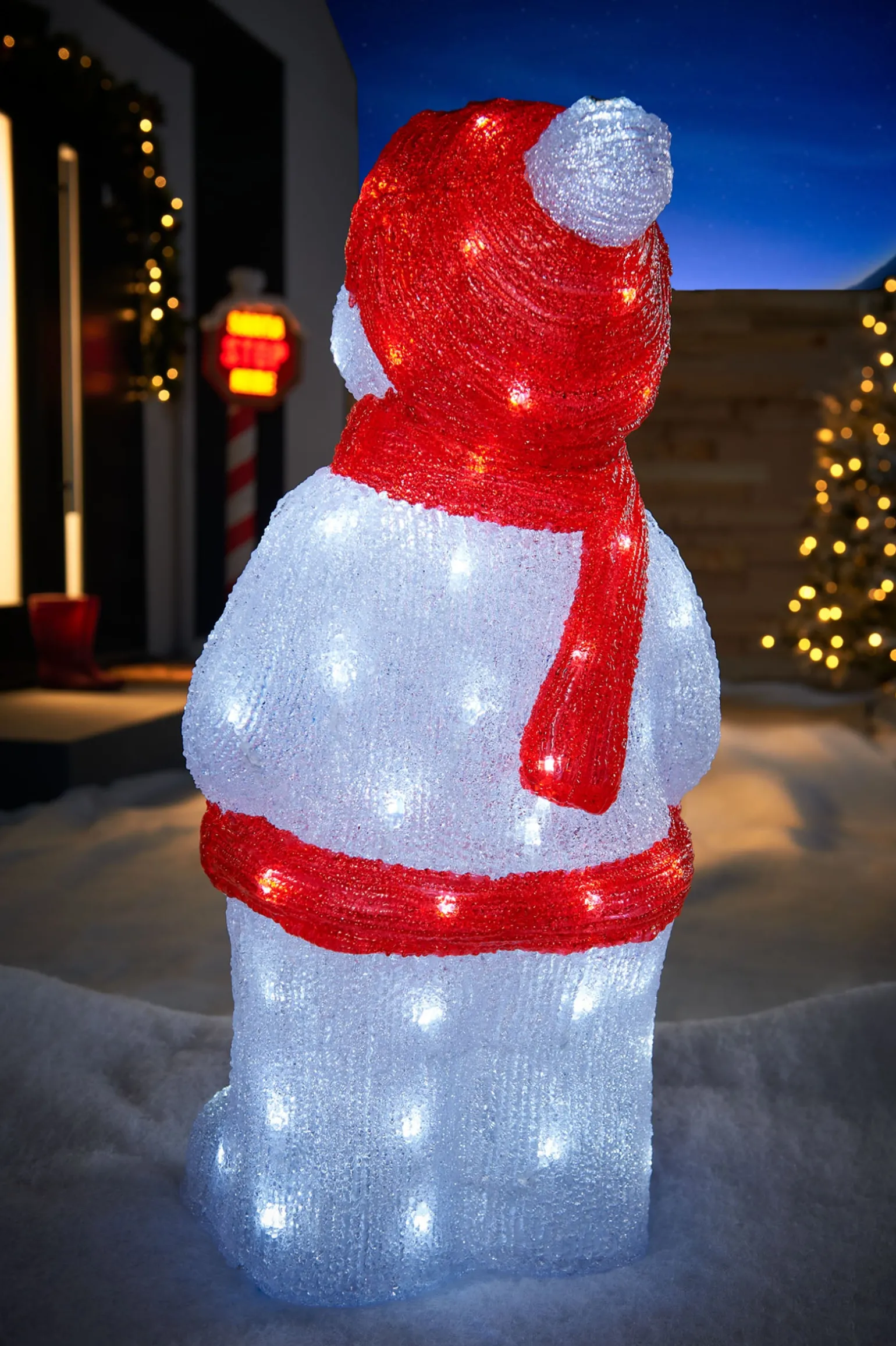 WeRChristmas Pre-Lit Acrylic Snowman, 59 Cm^ Christmas Characters