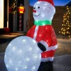 WeRChristmas Pre-Lit Acrylic Snowman With Snowball, 60 Cm^ Christmas Characters