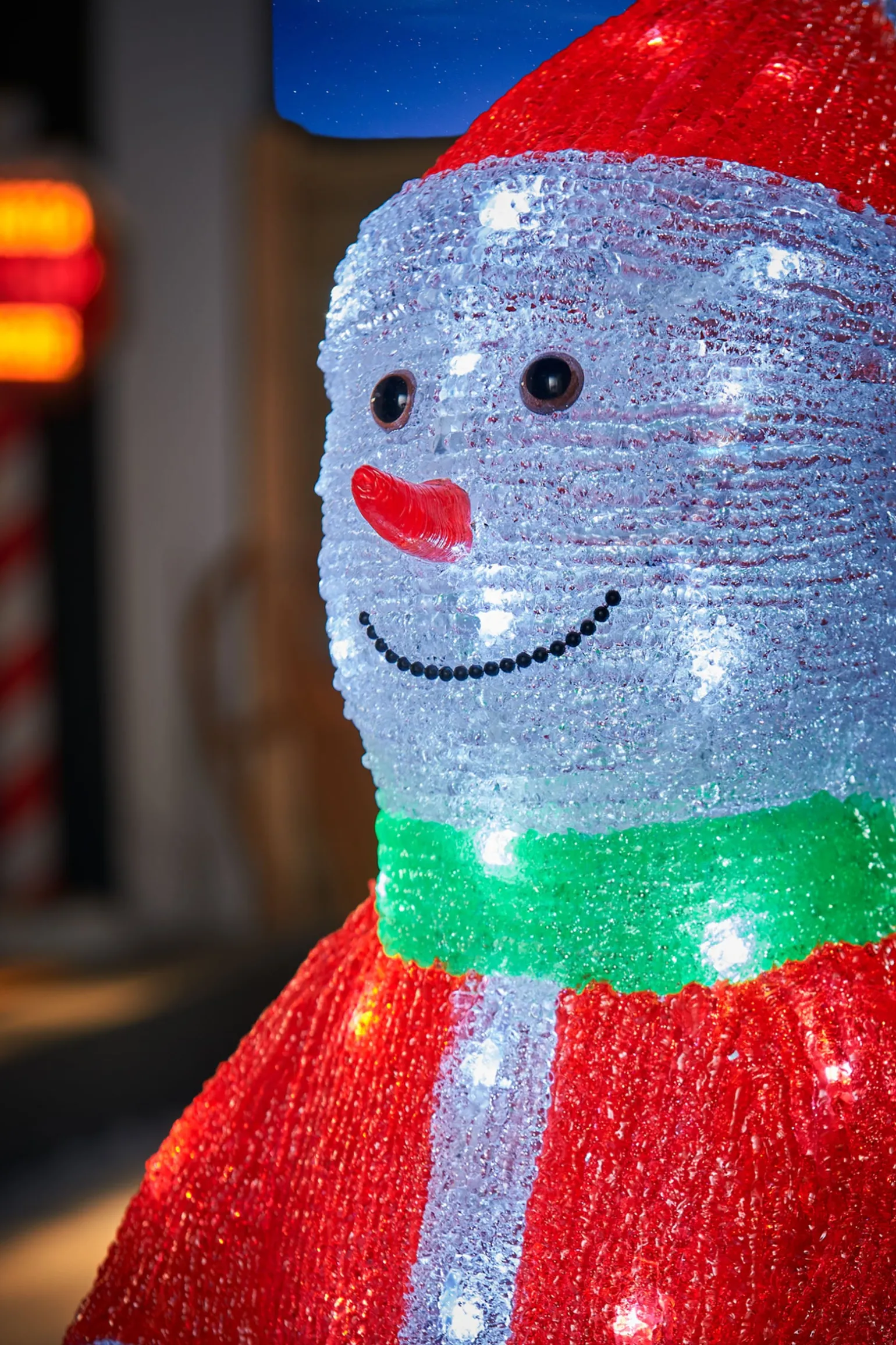 WeRChristmas Pre-Lit Acrylic Snowman With Snowball, 60 Cm^ Christmas Characters