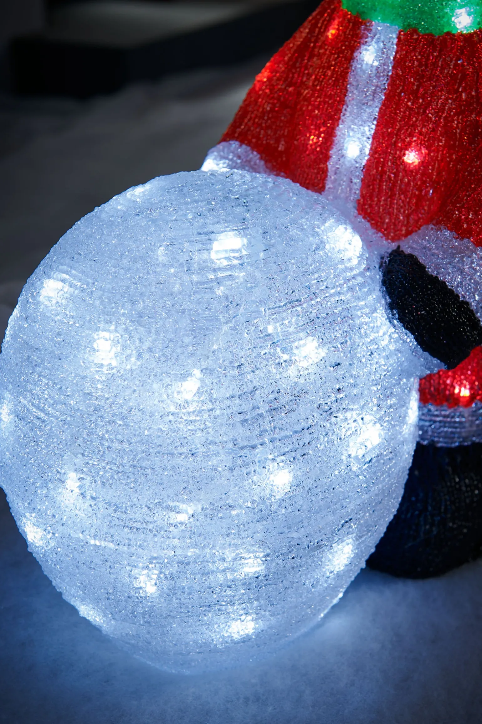 WeRChristmas Pre-Lit Acrylic Snowman With Snowball, 60 Cm^ Christmas Characters