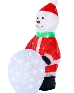 WeRChristmas Pre-Lit Acrylic Snowman With Snowball, 60 Cm^ Christmas Characters