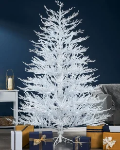 WeRChristmas Pre-Lit Arctic Ice Twig Christmas Tree, 6 Ft^ Premium Christmas Trees|Snow Flocked Christmas Trees