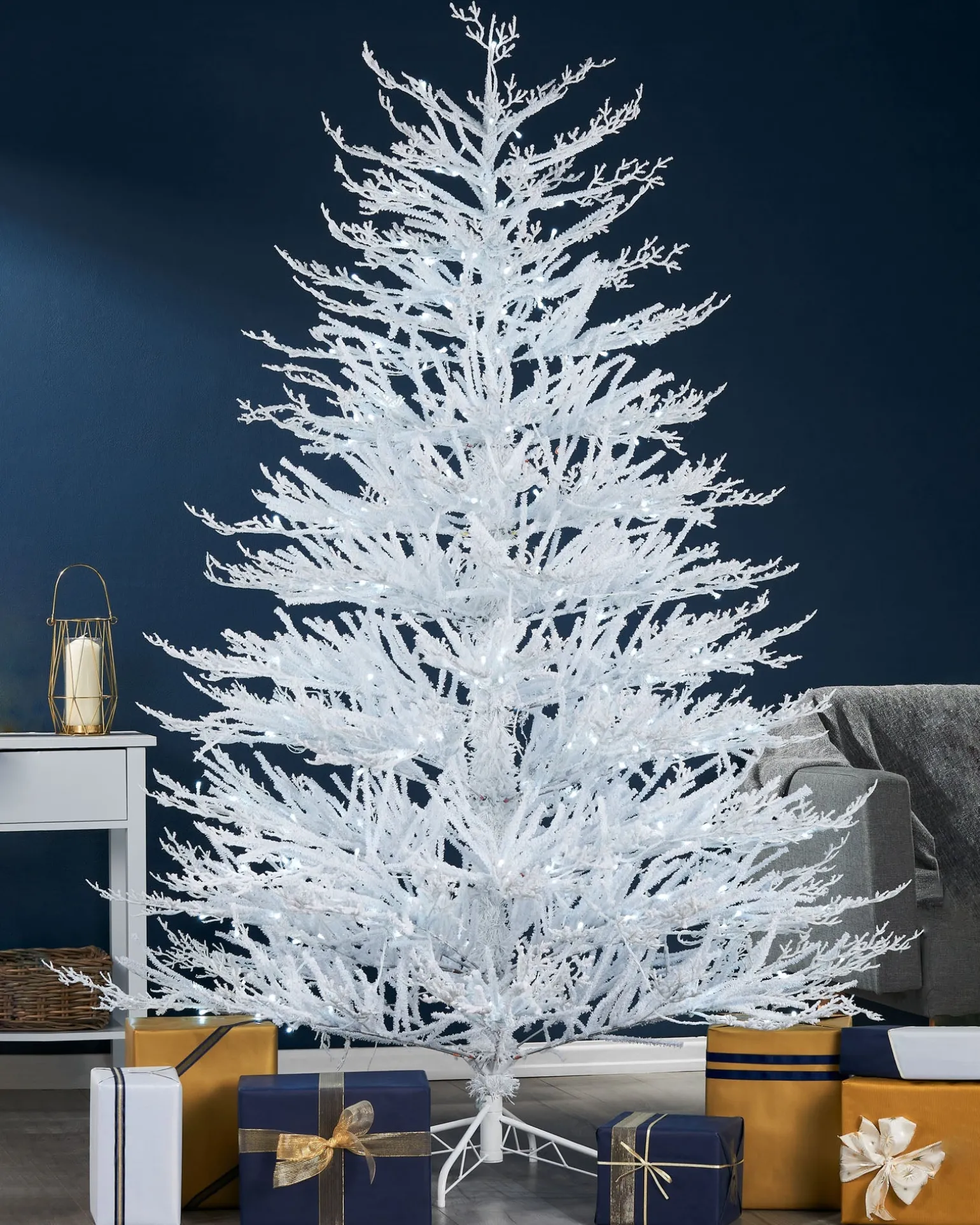 WeRChristmas Pre-Lit Arctic Ice Twig Christmas Tree, 6 Ft^ Premium Christmas Trees|Snow Flocked Christmas Trees