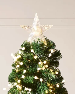 WeRChristmas Pre-Lit Berry Cluster Fibre Optic Christmas Tree, 7 Ft^ Fibre Optic Christmas Trees|Pre Lit Christmas Trees
