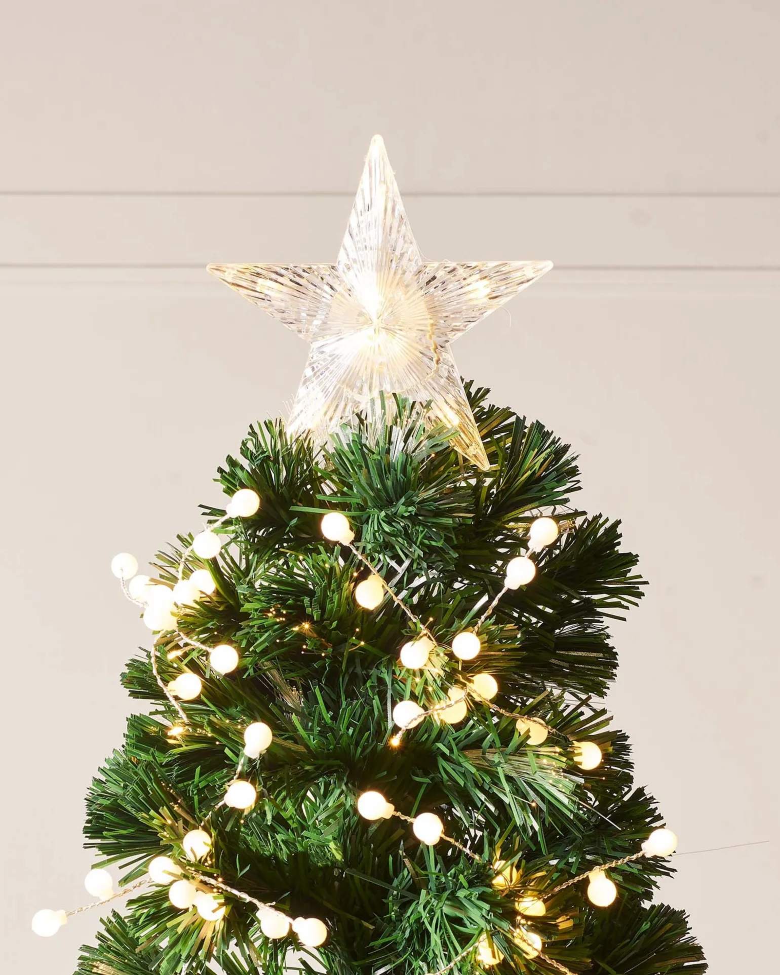 WeRChristmas Pre-Lit Berry Cluster Fibre Optic Christmas Tree, 7 Ft^ Fibre Optic Christmas Trees|Pre Lit Christmas Trees