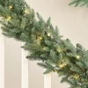 WeRChristmas Pre-Lit Blue Mixed Pine Garland, 9 Ft^ Pre Lit Garlands
