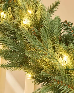 WeRChristmas Pre-Lit Blue Mixed Pine Garland, 9 Ft^ Pre Lit Garlands