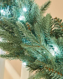 WeRChristmas Pre-Lit Blue Mixed Pine Garland, 9 Ft^ Pre Lit Garlands