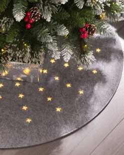 WeRChristmas Pre-Lit Christmas Tree Mat, Grey, 98 Cm^ Skirts & Collars