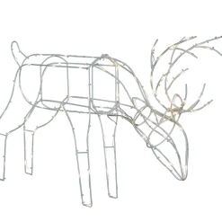 WeRChristmas Pre-Lit 3D Grazing Reindeer Silhouette, 40 Cm^ Outdoor Lighted Reindeer