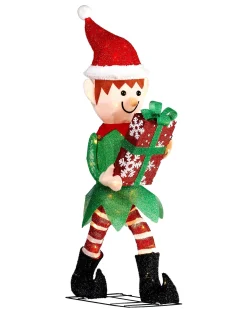 WeRChristmas Pre-Lit 3D Mesh Elf, 1 M^ Christmas Characters
