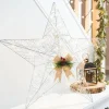 WeRChristmas Pre-Lit 2D Metal Star, Silver, 60 Cm^ Table Decorations