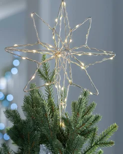 WeRChristmas Pre-Lit 3D North Star Christmas Tree Topper, 37 Cm^ Tree Toppers