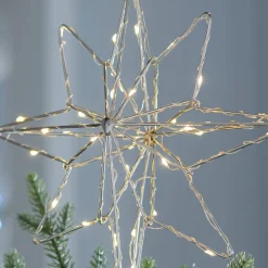 WeRChristmas Pre-Lit 3D North Star Christmas Tree Topper, 37 Cm^ Tree Toppers